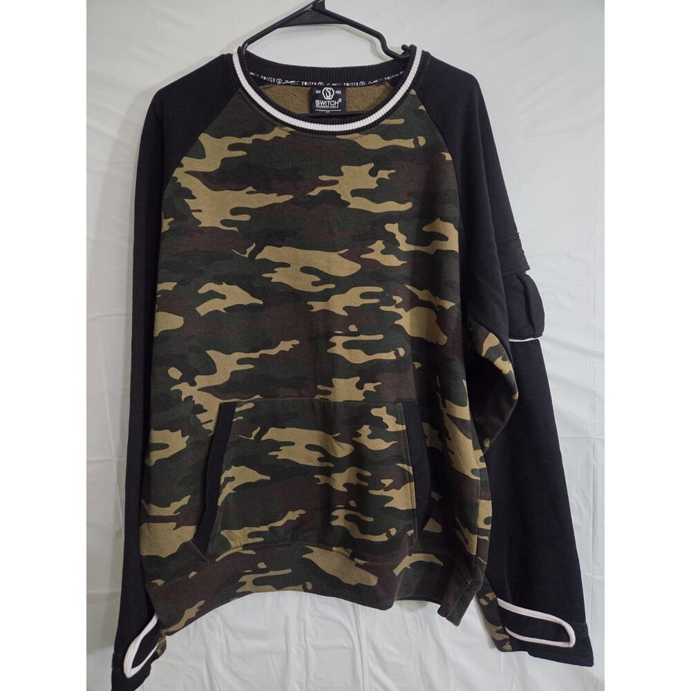 Switch Remarkable Sweatshirt Size XL Vintage Camo Oversized Streetwear Nostalgia